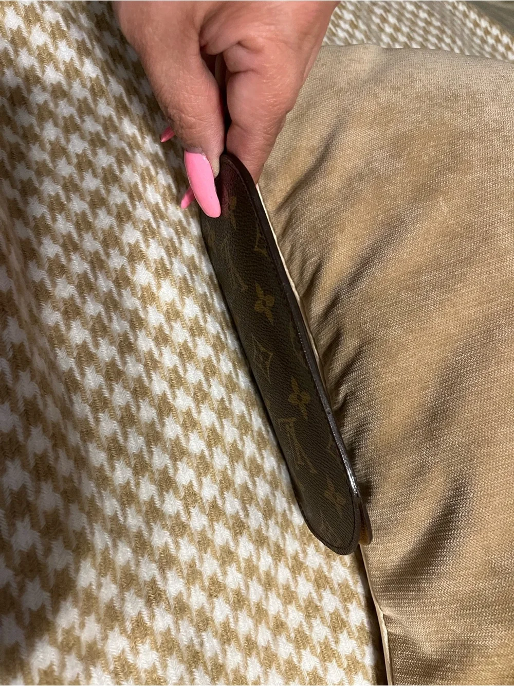 Louis Vuitton Brown & Gold Monogram Eyewear Sleeve